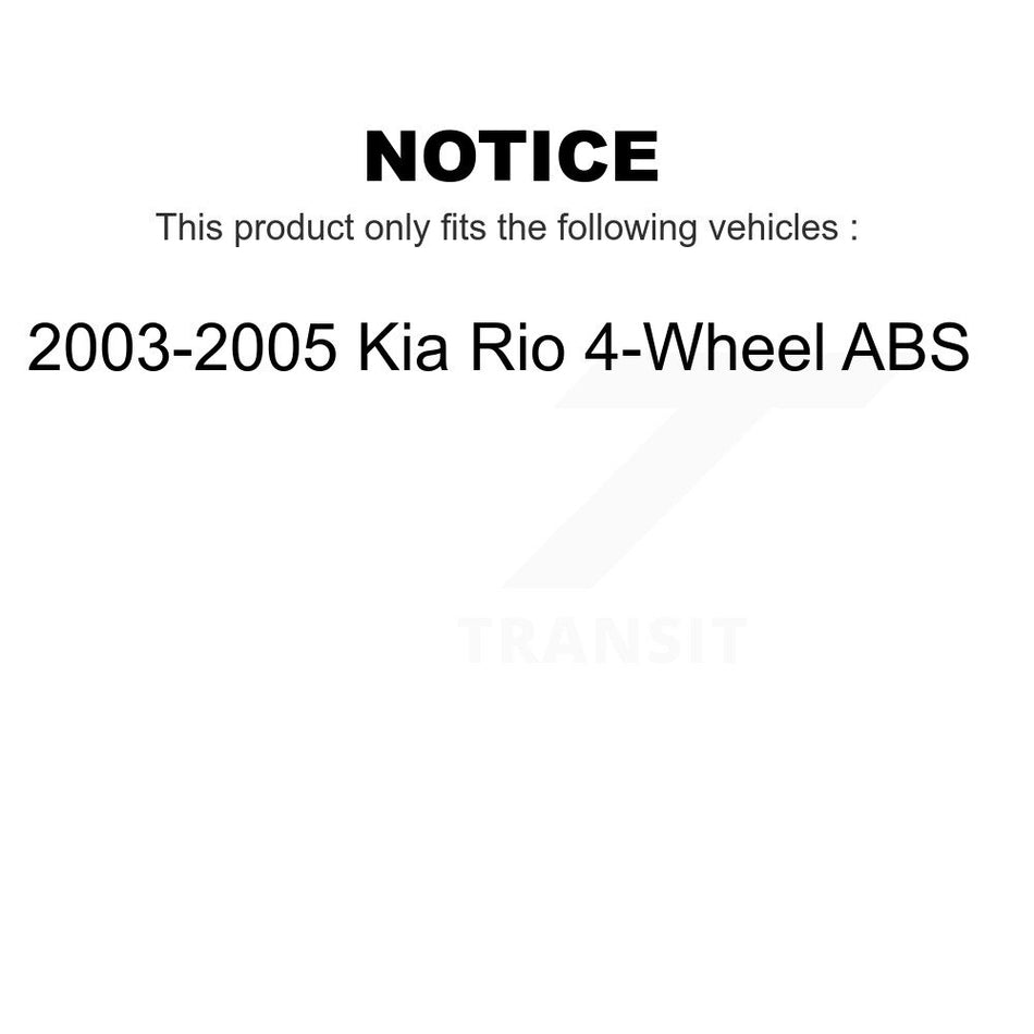 Rear Brake Drums Pair For 2003-2005 Kia Rio 4-Wheel ABS K8-101891