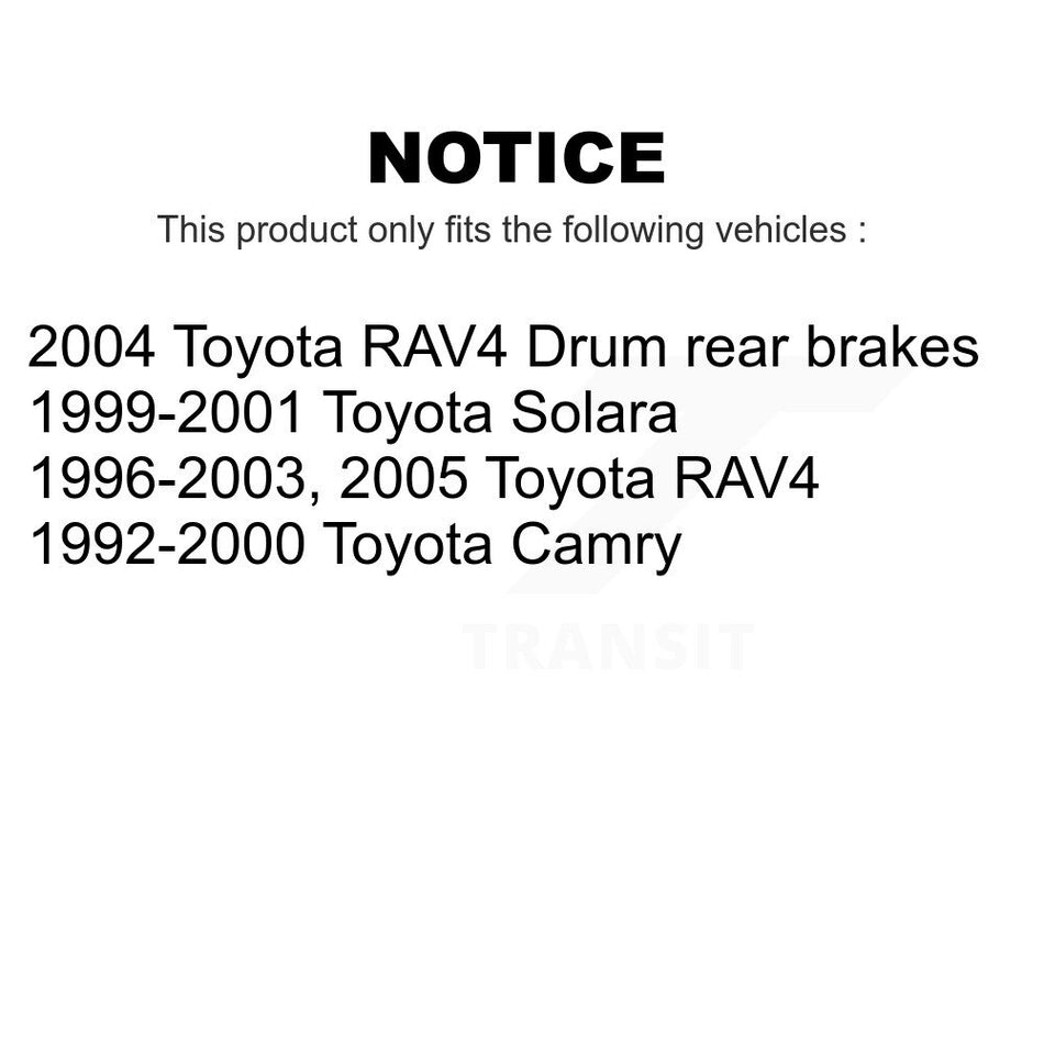 Rear Brake Drums Pair For Toyota Camry RAV4 Solara K8-101924