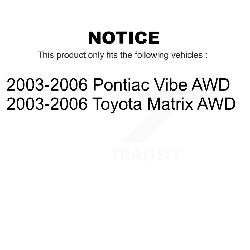 Rear Brake Drums Pair For 2003-2006 Toyota Matrix Pontiac Vibe AWD K8-101946