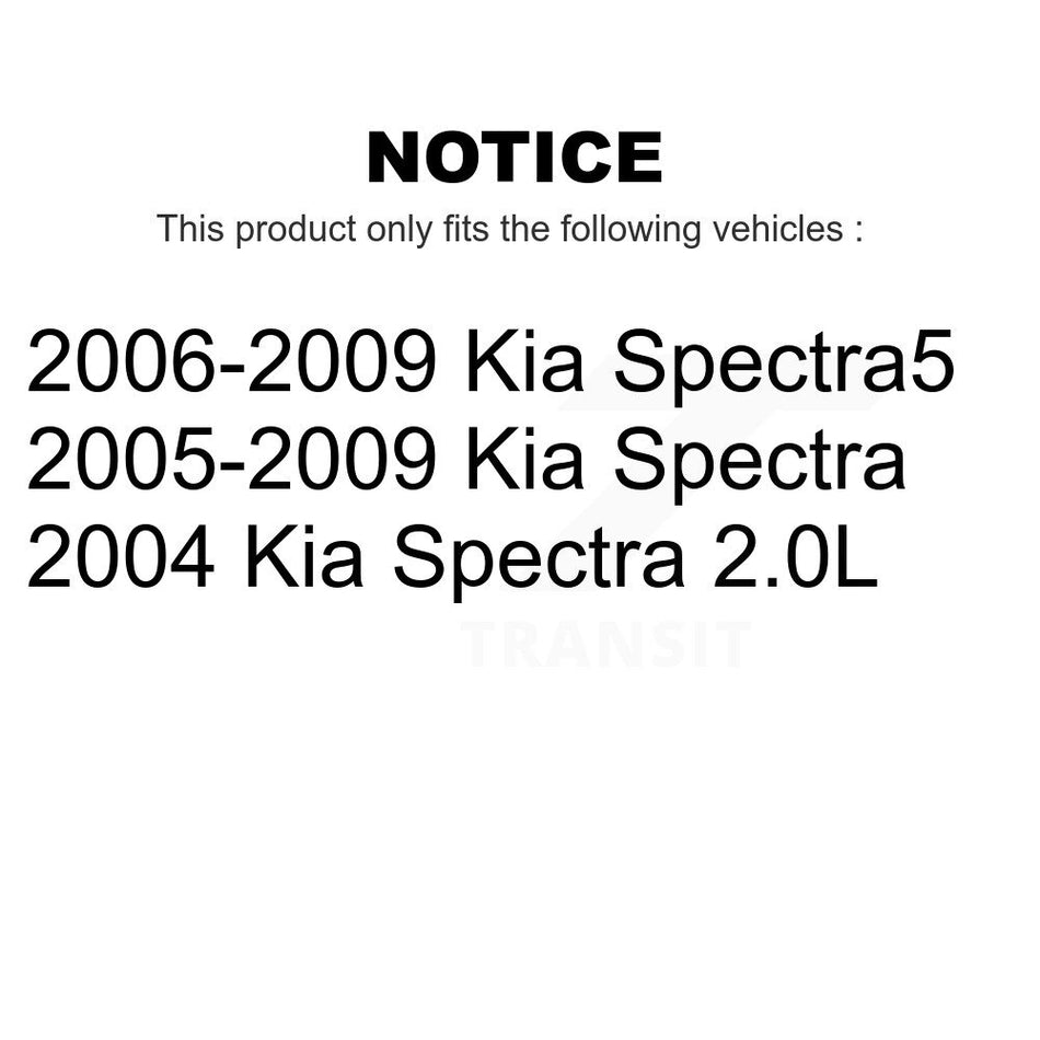 Rear Brake Drums Pair For Kia Spectra Spectra5 K8-101955