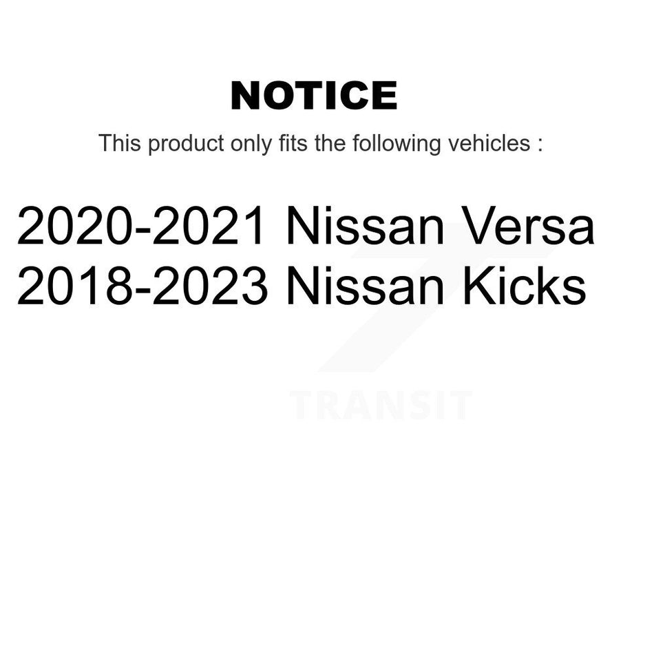 Rear Brake Drums Pair For Nissan Kicks Versa K8-102390