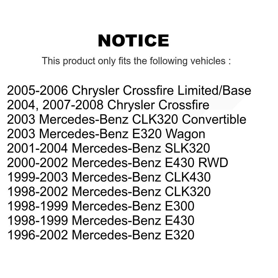 Front Disc Brake Rotors And Ceramic Pads Kit For Mercedes-Benz E320 Chrysler Crossfire CLK320 CLK430 E430 SLK320 E300 K8C-100152