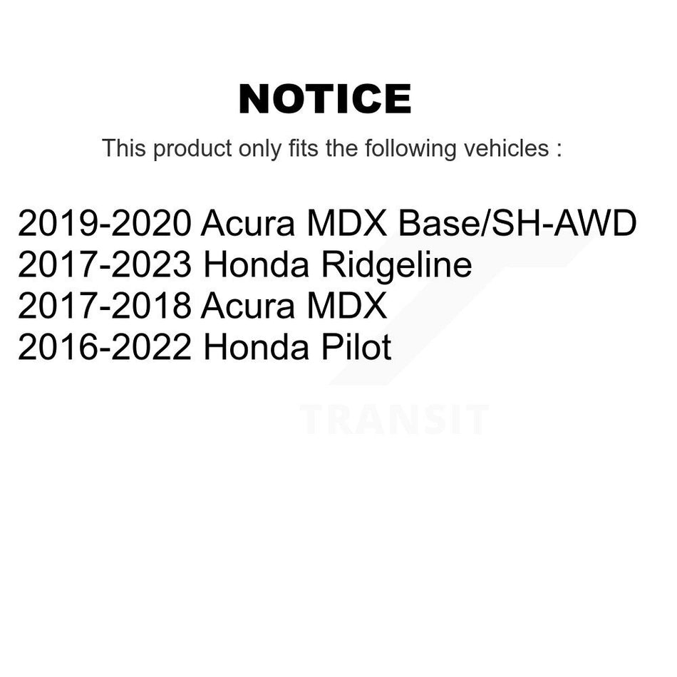 Front Disc Brake Rotors And Ceramic Pads Kit For Honda Pilot Acura MDX Ridgeline K8C-100496