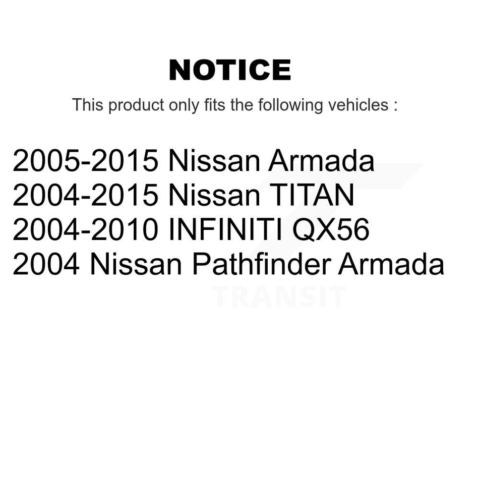 Rear Disc Brake Rotors And Ceramic Pads Kit For Nissan Titan Armada INFINITI QX56 Pathfinder TITAN K8C-101888