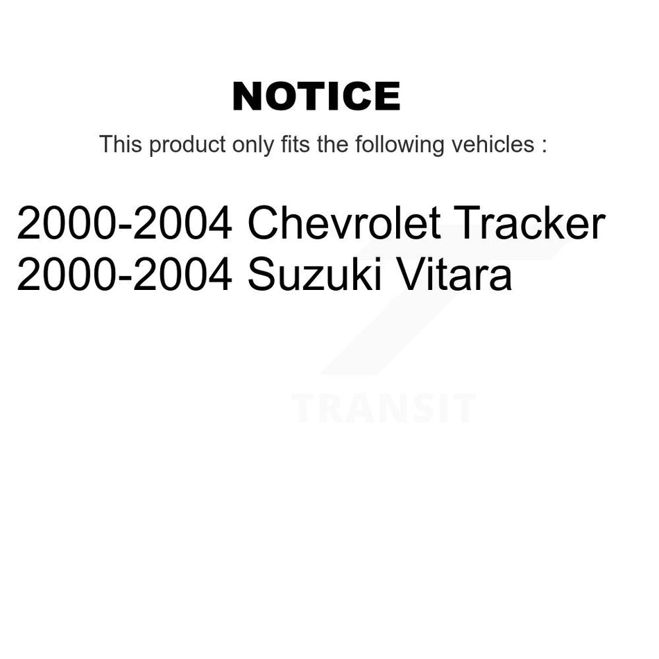Front Rear Disc Brake Rotors Ceramic Pads And Drum Kit For 2000-2004 Chevrolet Tracker Suzuki Vitara K8C-102405