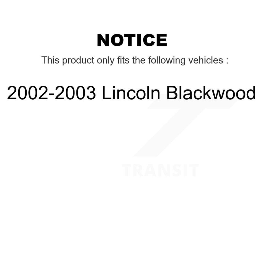 Front Disc Brake Rotors Hub Assembly And Ceramic Pads Kit For 2002-2003 Lincoln Blackwood K8C-102719