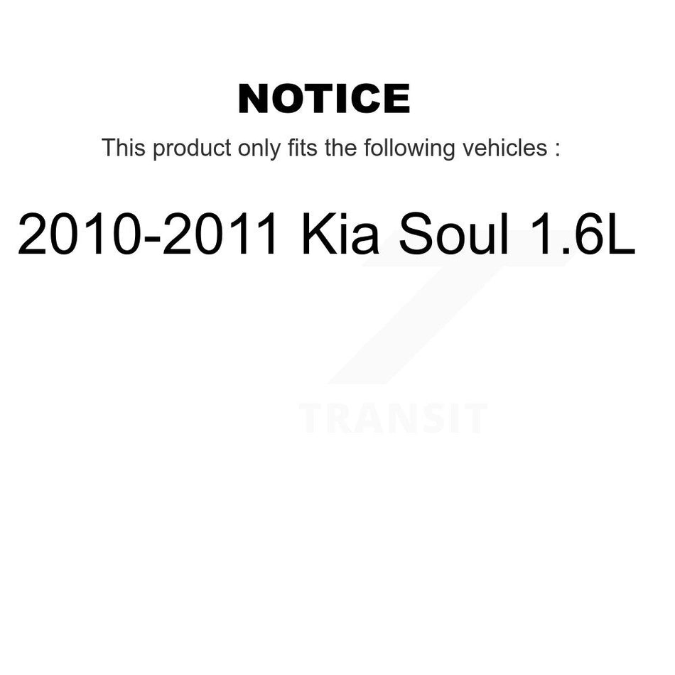 Front Disc Brake Rotors And Semi-Metallic Pads Kit For 2010-2011 Kia Soul 1.6L K8F-100568