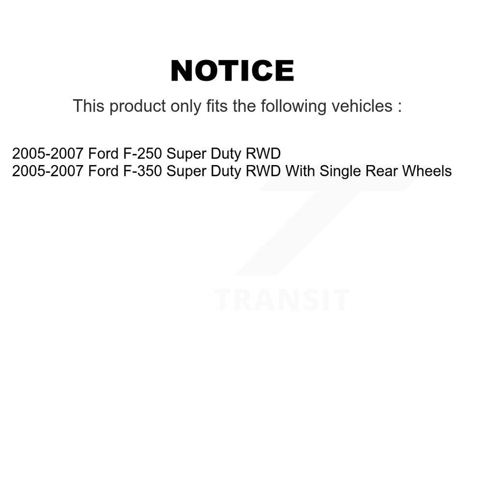 Front Disc Brake Rotors Hub Assembly And Semi-Metallic Pads Kit For 2005-2007 Ford F-250 Super Duty F-350 RWD K8F-100695