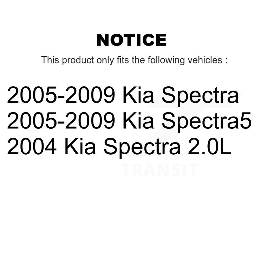 Front Rear Disc Brake Rotors And Semi-Metallic Pads Kit For Kia Spectra Spectra5 K8F-101223