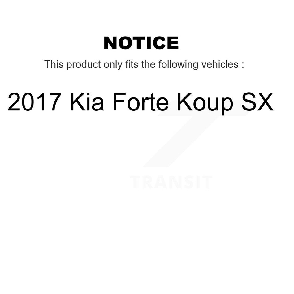 Front Rear Disc Brake Rotors And Semi-Metallic Pads Kit For 2017 Kia Forte Koup SX K8F-101253