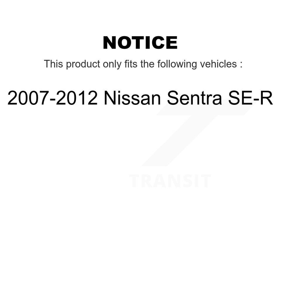 Front Rear Disc Brake Rotors And Semi-Metallic Pads Kit For 2007-2012 Nissan Sentra SE-R K8F-101341