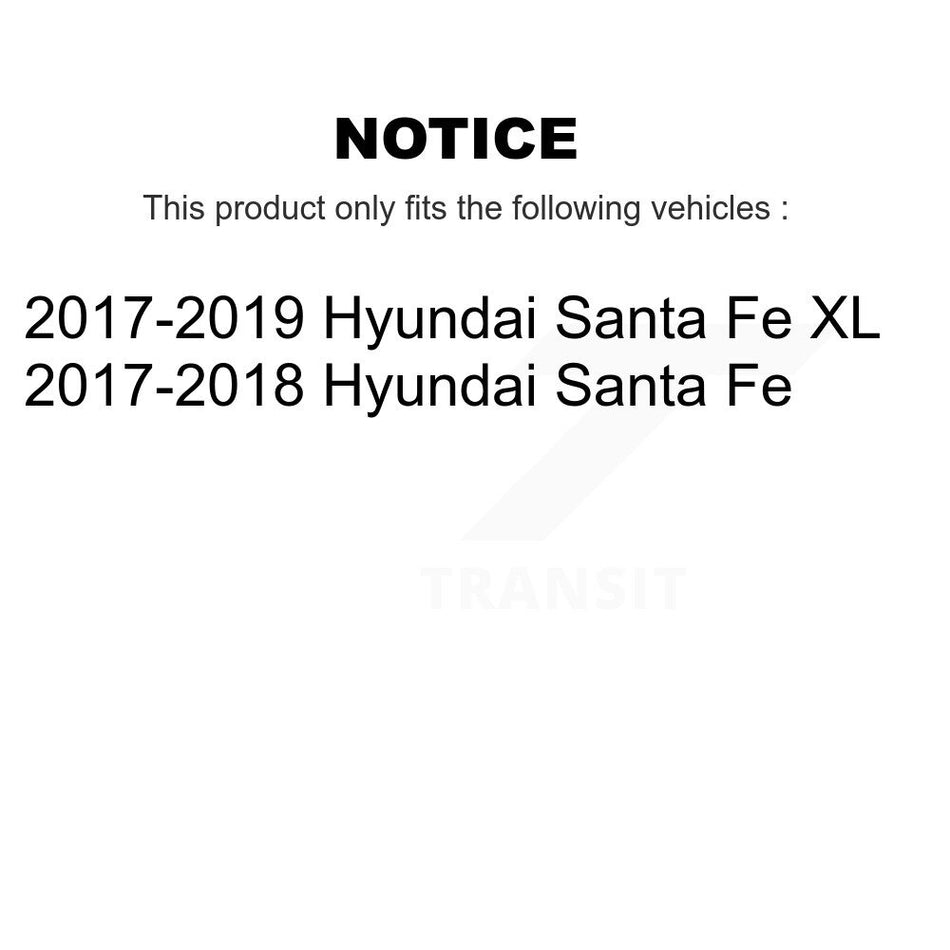 Front Rear Disc Brake Rotors And Semi-Metallic Pads Kit For Hyundai Santa Fe XL K8F-102581