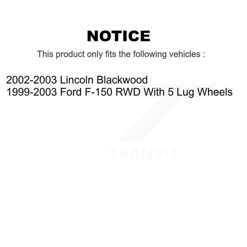 Front Rear Disc Brake Rotors And Semi-Metallic Pads Kit For 2002-2003 Lincoln Blackwood K8F-102969