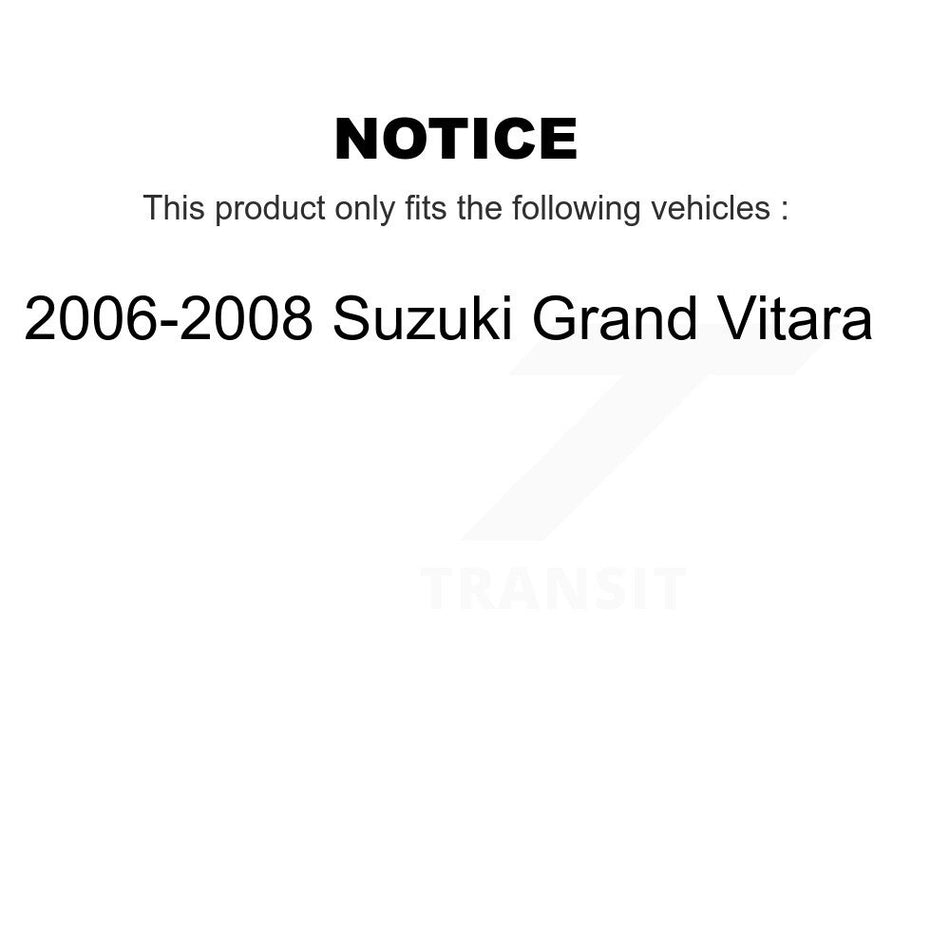 Front Rear Disc Brake Rotors Semi-Metallic Pads And Drum Kit For 2006-2008 Suzuki Grand Vitara K8F-103268