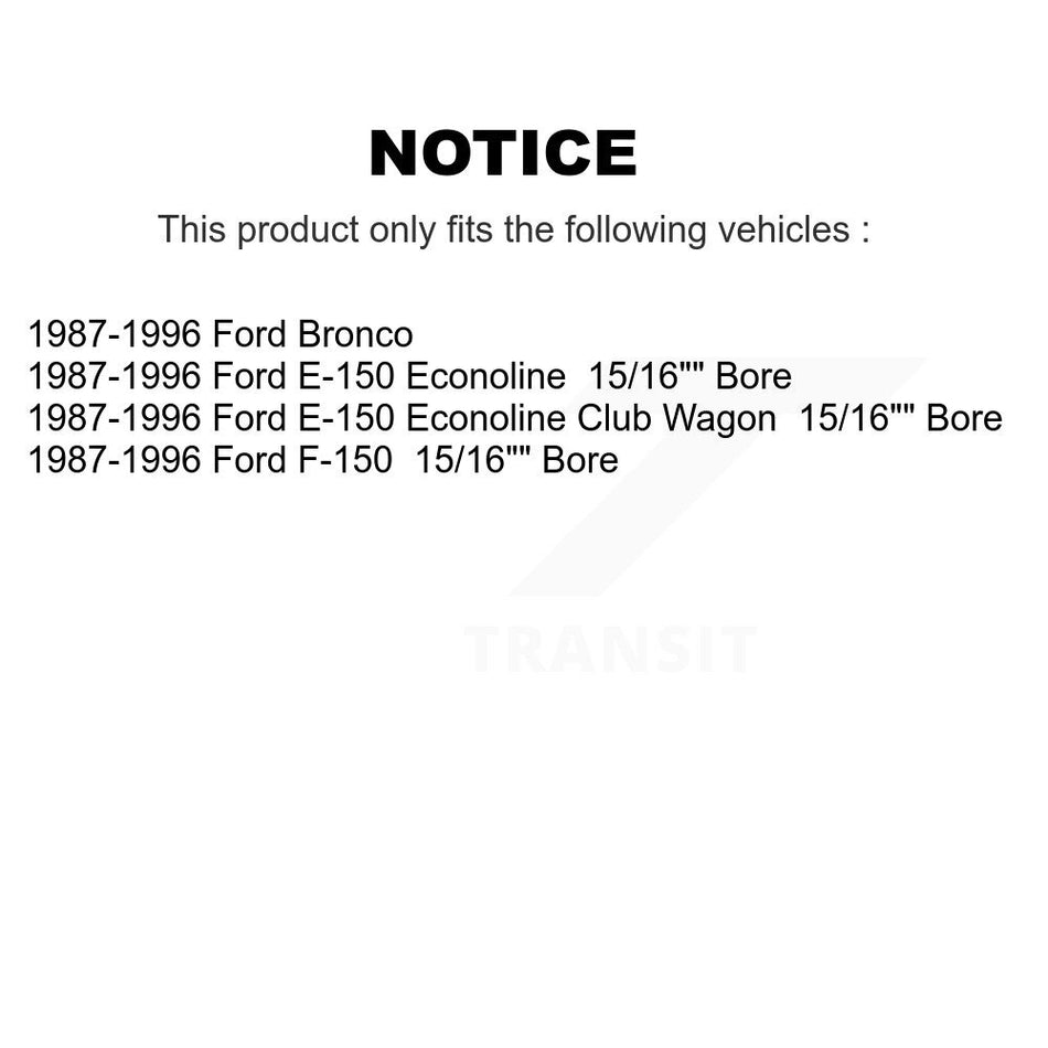 Rear Brake Drum Shoes Spring And Cylinders Kit (6Pc) For 1987-1996 Ford F-150 Bronco E-150 Econoline Club Wagon K8N-100471