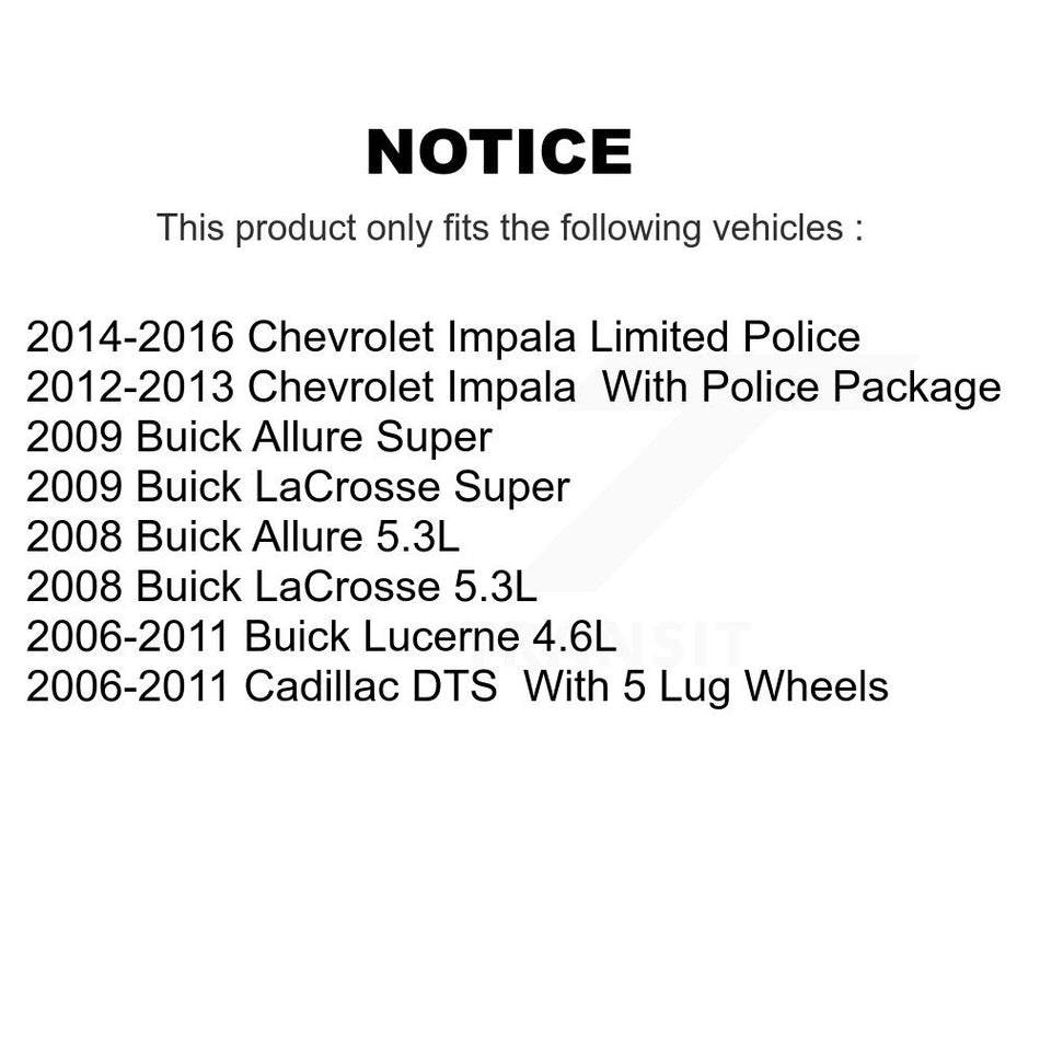 Front Disc Brake Rotors And Semi-Metallic Pads Kit For Chevrolet Buick Lucerne Impala Cadillac DTS Limited LaCrosse Allure K8S-100057