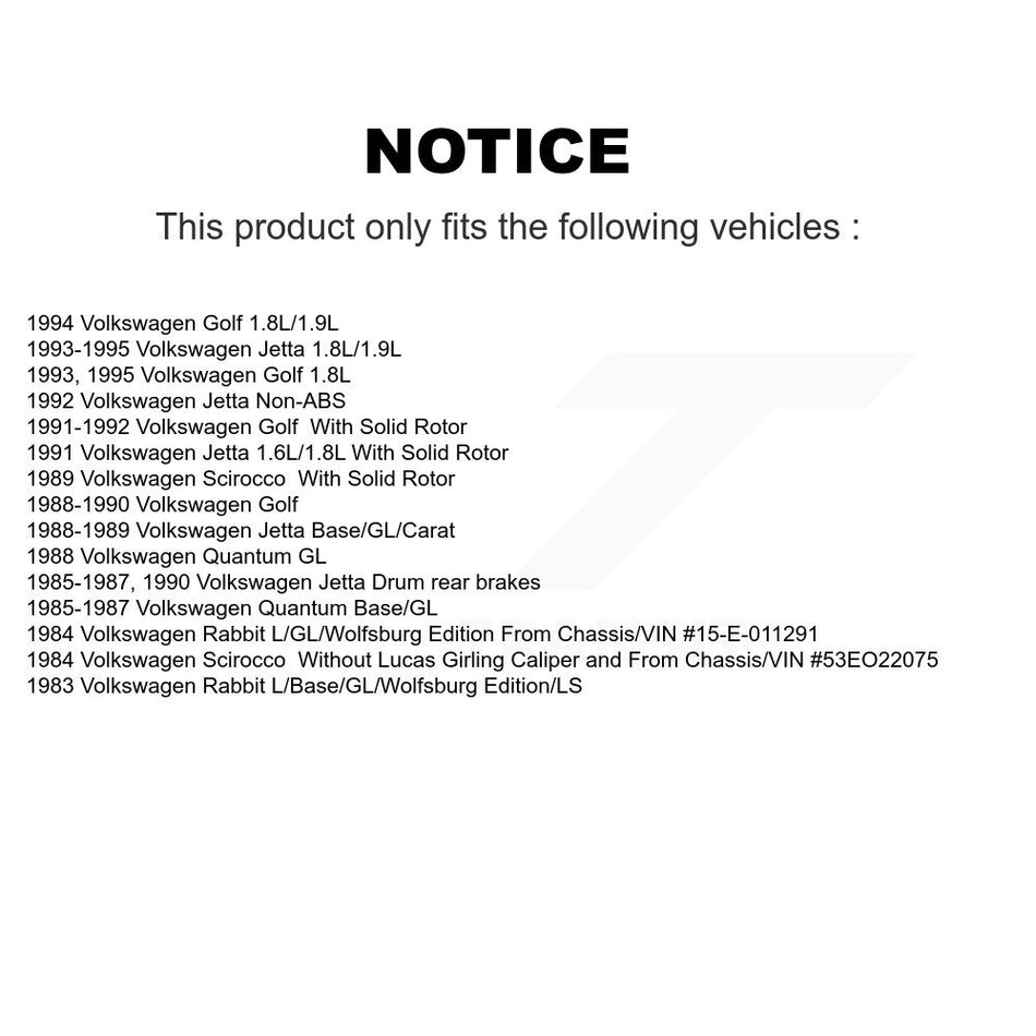 1984 Volkswagen Rabbit Parts