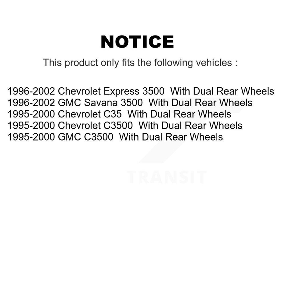 Front Disc Brake Rotors Hub Assembly And Semi-Metallic Pads Kit For Chevrolet Express 3500 C3500 GMC Savana C35 K8S-100686