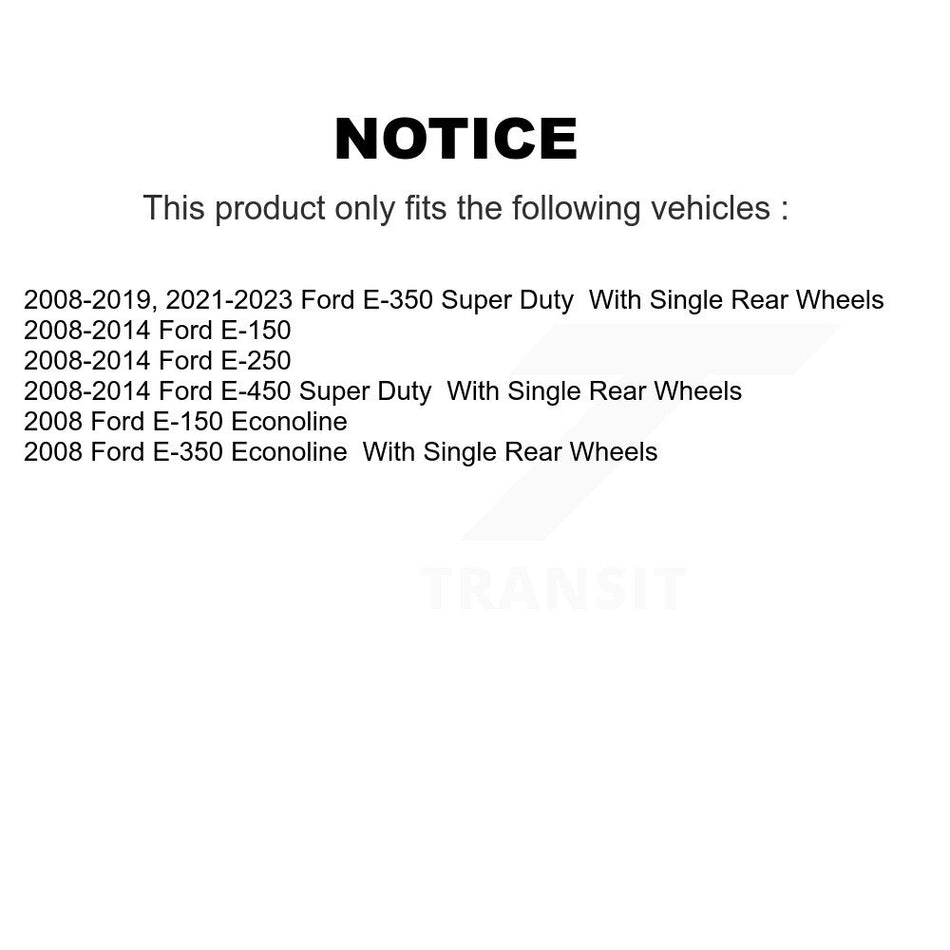 Front Disc Brake Rotors Hub Assembly And Semi-Metallic Pads Kit For Ford E-350 Super Duty E-250 E-150 E-450 Econoline K8S-100734