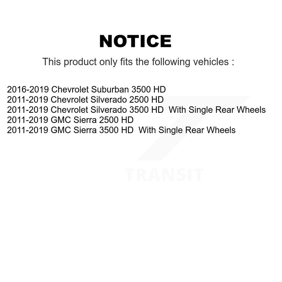 Front Rear Disc Brake Rotors And Semi-Metallic Pads Kit For Chevrolet Silverado 2500 HD GMC Sierra 3500 Suburban K8S-102276