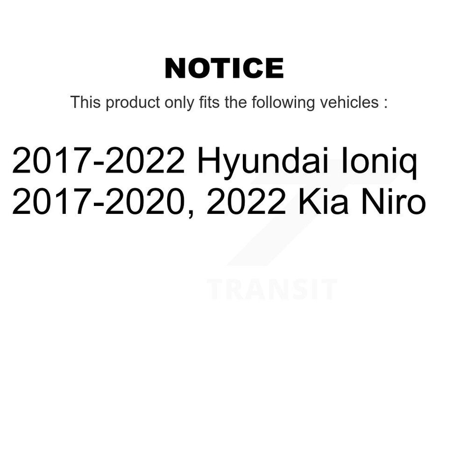 Front Disc Brake Rotors And Semi-Metallic Pads Kit For Kia Niro Hyundai Ioniq K8S-103593