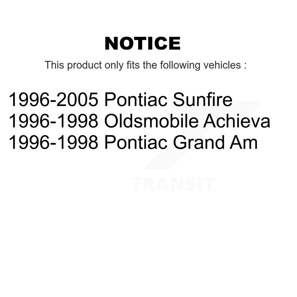 Front Disc Brake Rotors And Ceramic Pads Kit For Chevrolet Cavalier Pontiac Sunfire Grand Am Buick Skylark Corsica Oldsmobile Achieva Beretta Sunbird Cutlass Calais K8T-100006