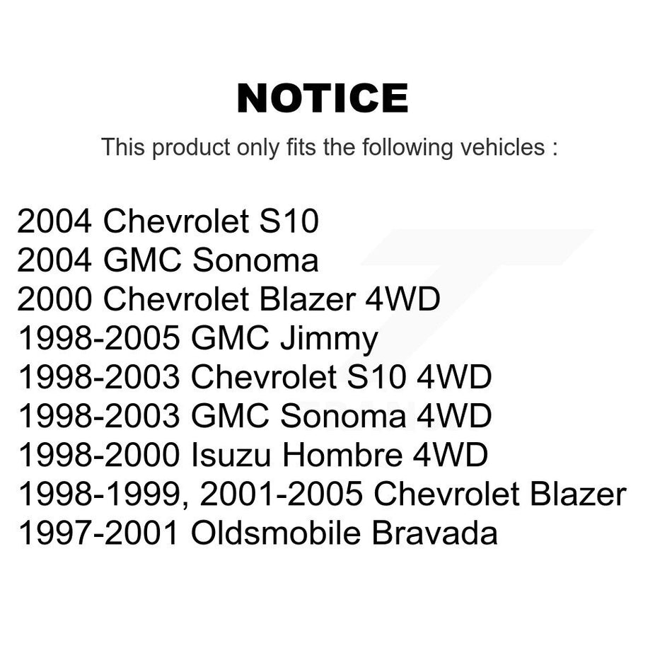 Front Disc Brake Rotors And Ceramic Pads Kit For Chevrolet S10 Blazer GMC Sonoma Jimmy Oldsmobile Bravada Isuzu Hombre K8T-100017