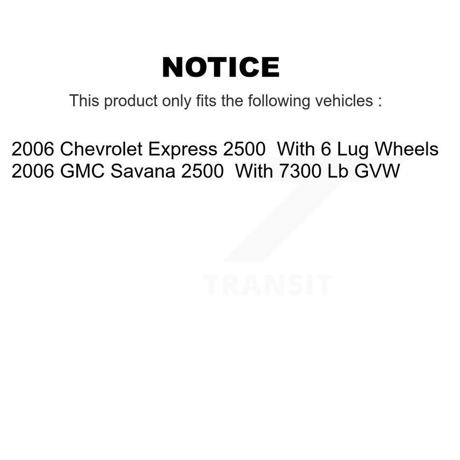 Front Disc Brake Rotors And Ceramic Pads Kit For 2006-2006 Chevrolet Express 2500 GMC Savana K8T-100019