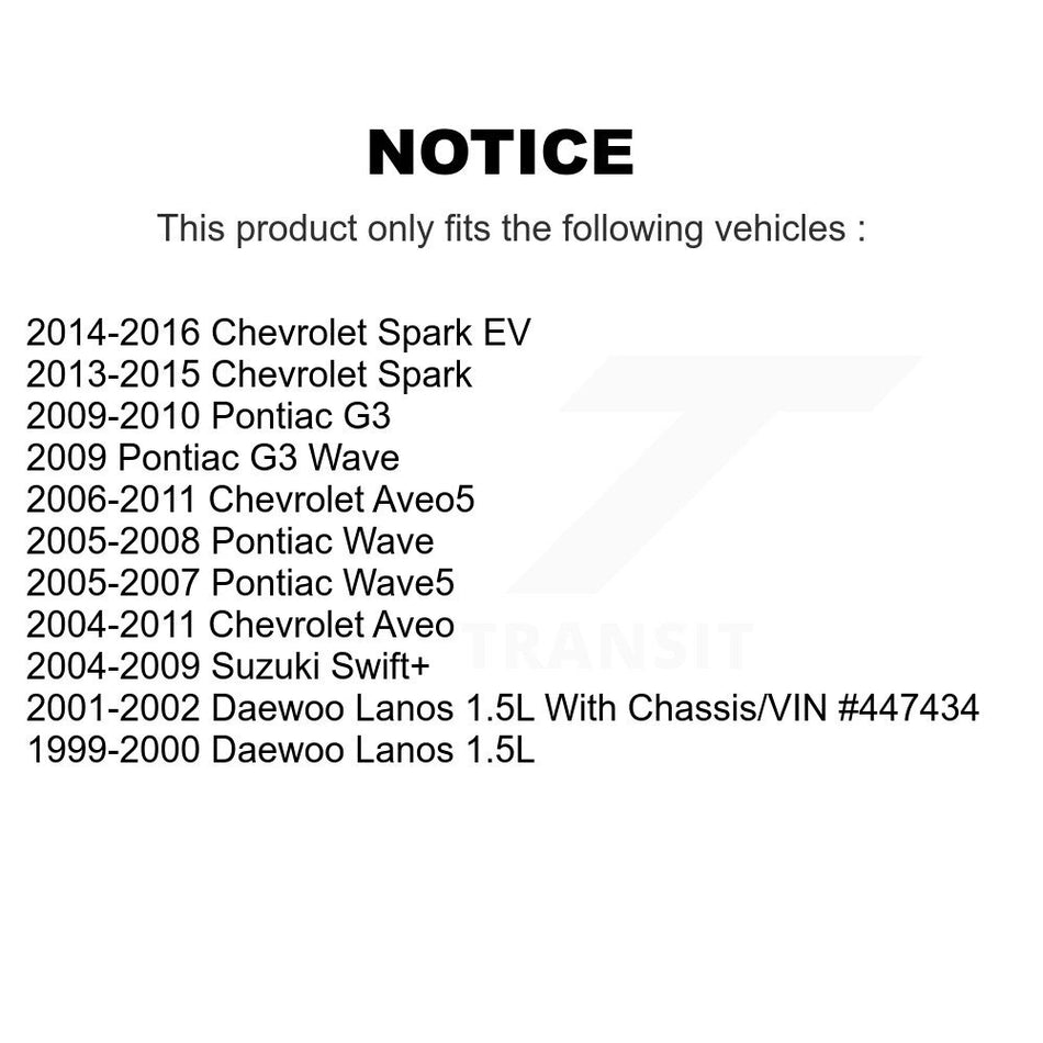Front Disc Brake Rotors And Ceramic Pads Kit For Chevrolet Aveo Spark Aveo5 EV Pontiac G3 Daewoo Lanos Suzuki Wave Wave5 Swift+ K8T-100039