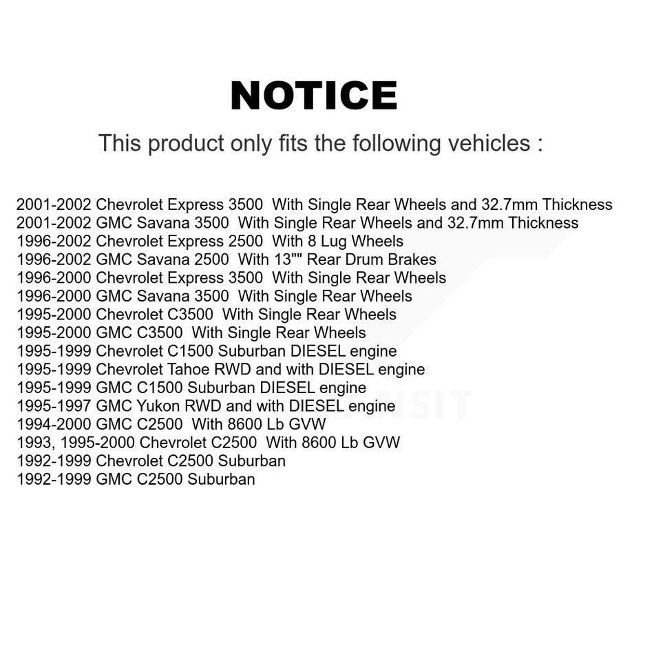Front Disc Brake Rotors Hub Assembly And Ceramic Pads Kit For Chevrolet Tahoe GMC C2500 Express 3500 C3500 C1500 Suburban 2500 Savana Yukon K8T-100710