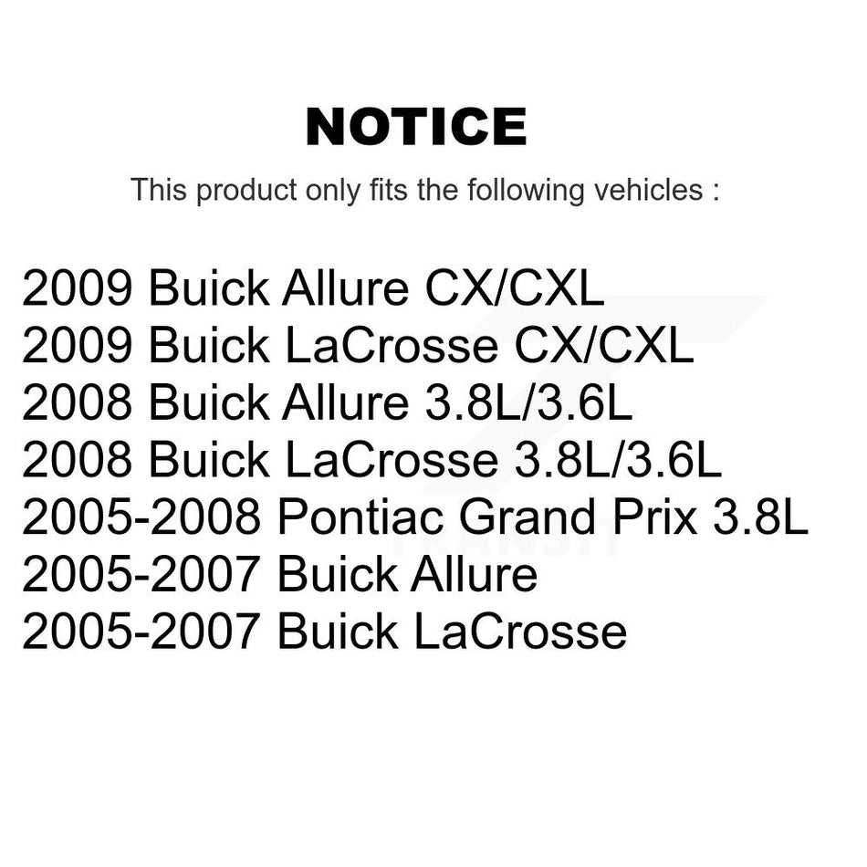 Front Rear Disc Brake Rotors And Ceramic Pads Kit For Pontiac Grand Prix Buick LaCrosse Allure K8T-100808