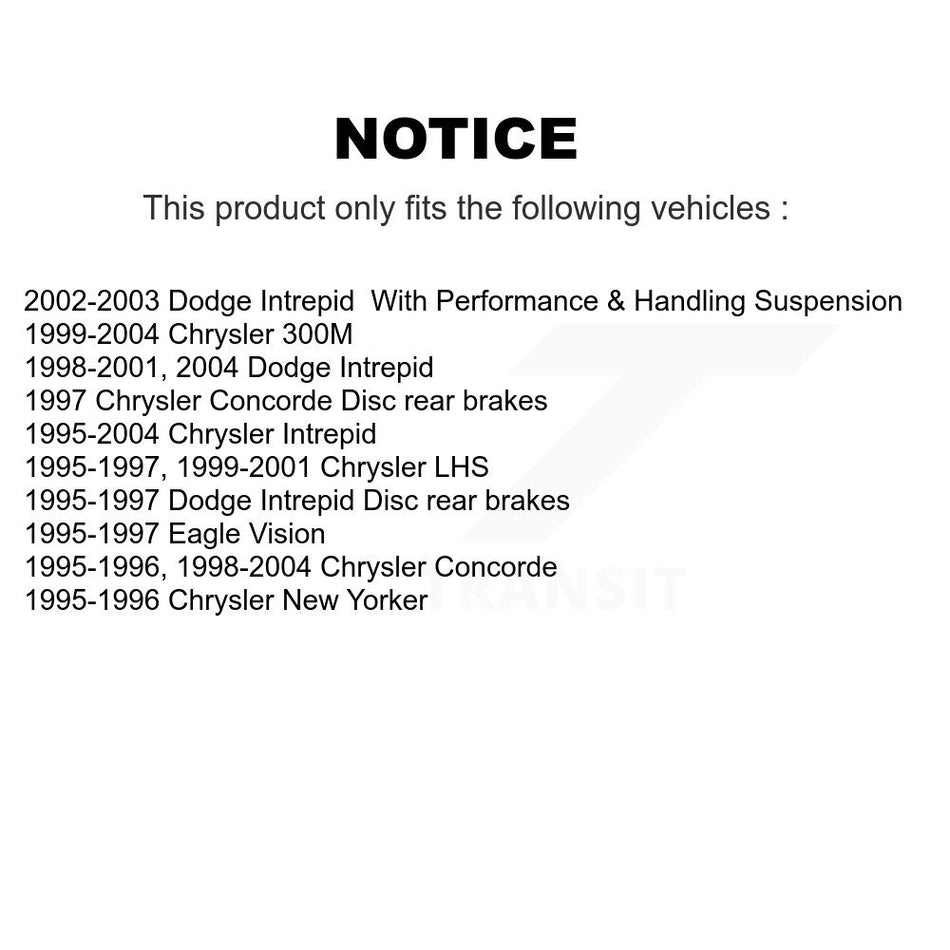 Rear Disc Brake Rotors And Ceramic Pads Kit For Chrysler Dodge Intrepid 300M Concorde LHS Eagle Vision New Yorker K8T-101759