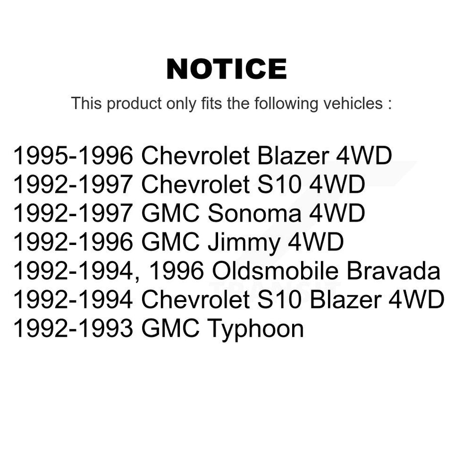 Front Rear Disc Brake Rotors Ceramic Pads And Drum Kit For Chevrolet S10 GMC Sonoma Blazer Jimmy Oldsmobile Bravada Typhoon K8T-103701