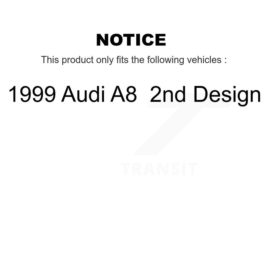 Front Wheel Bearing With Disc Brake Rotors And Ceramic Pads Kit For 1999 Audi A8 2nd Design KBB-100057