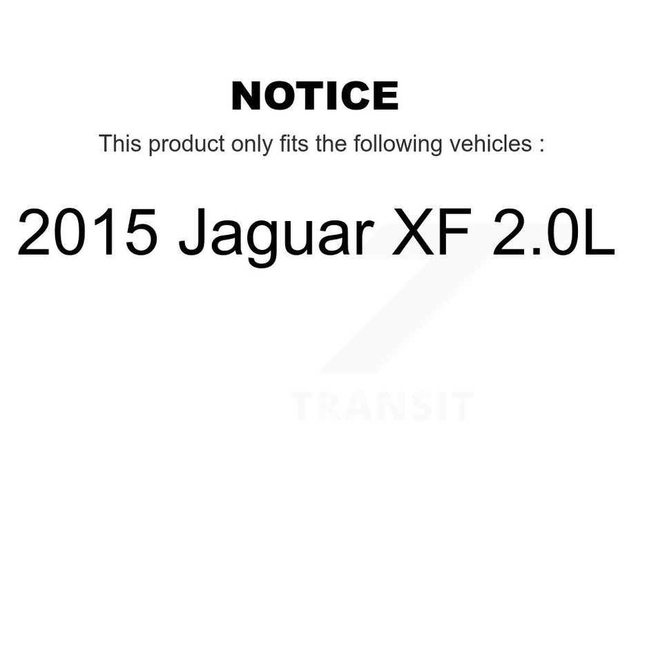 Front Wheel Bearing With Disc Brake Rotors And Ceramic Pads Kit For 2015 Jaguar XF 2.0L KBB-100301