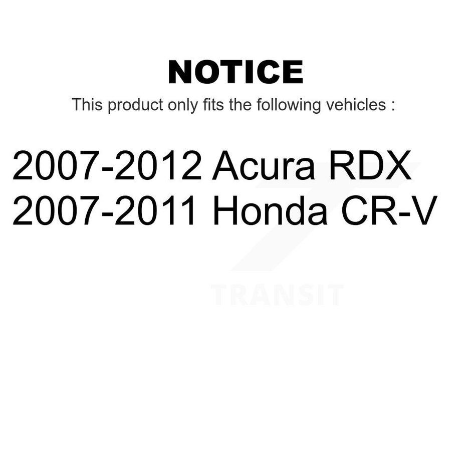 Front Wheel Bearing With Disc Brake Rotors And Semi-Metallic Pads Kit For Honda CR-V Acura RDX KBB-102379