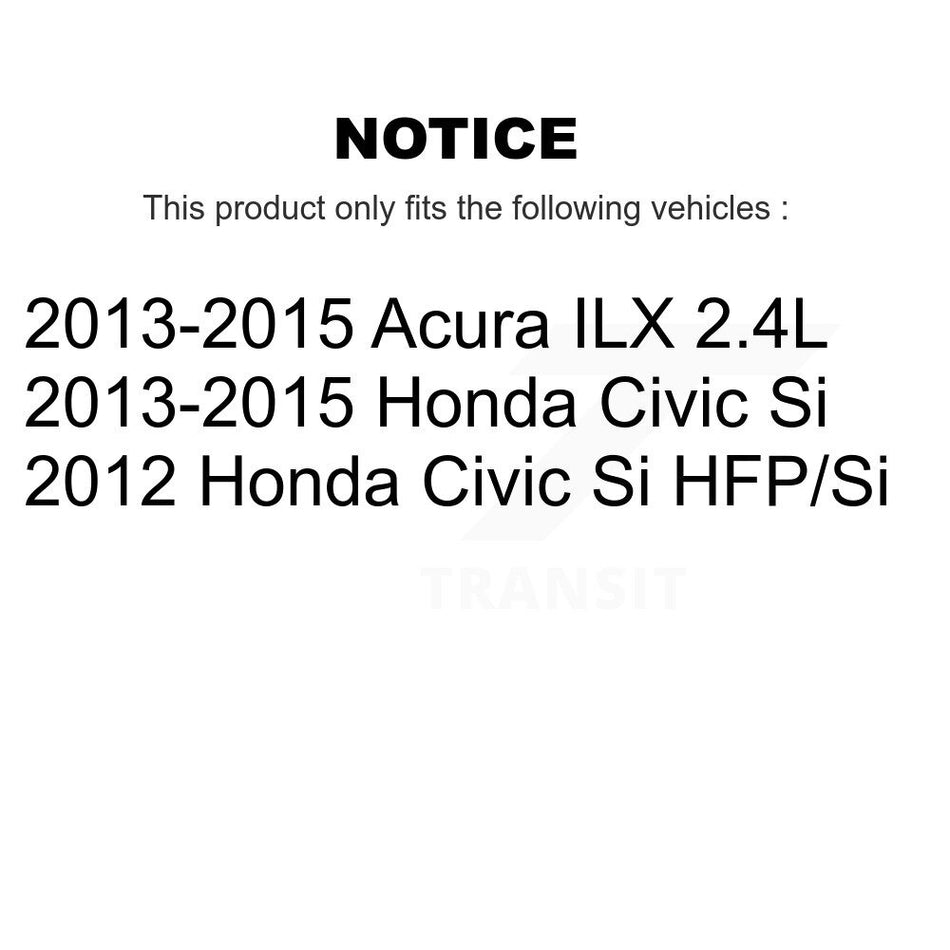 Front Wheel Bearing With Disc Brake Rotors And Semi-Metallic Pads Kit For Honda Civic Acura ILX KBB-102437