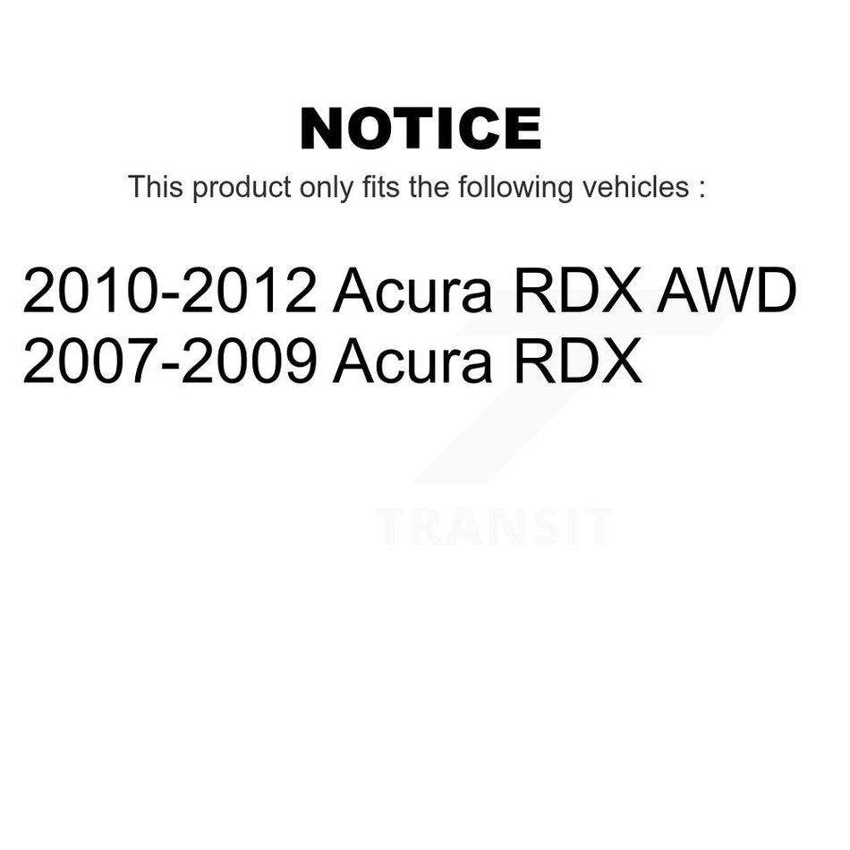 Front Rear Wheel Hub Bearings Assembly Disc Brake Rotors And Semi-Metallic Pads Kit (10Pc) For Acura RDX KBB-106275