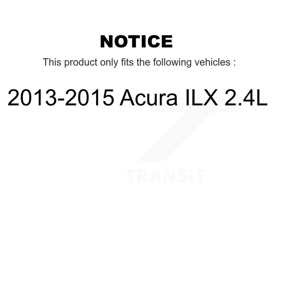 Front Rear Wheel Hub Bearings Assembly Disc Brake Rotors And Semi-Metallic Pads Kit (10Pc) For 2013-2015 Acura ILX 2.4L KBB-106413