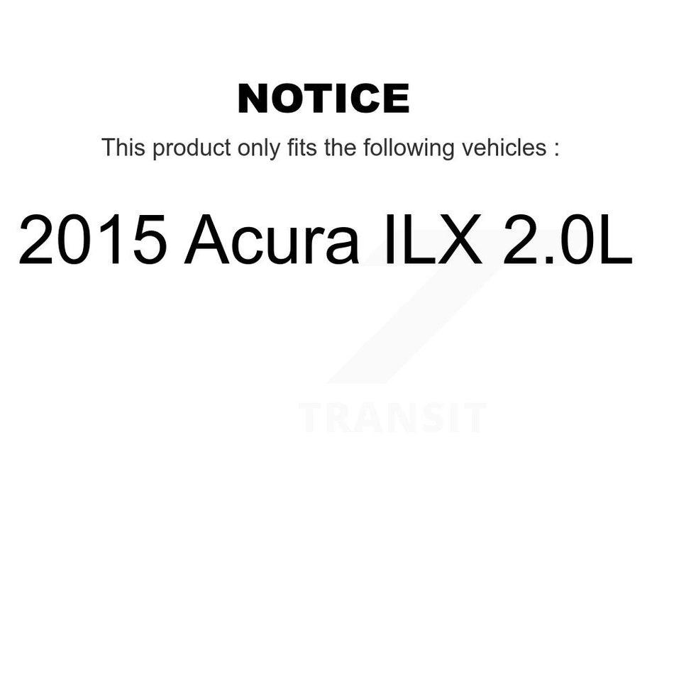 Front Rear Wheel Hub Bearings Assembly Coated Disc Brake Rotors And Semi-Metallic Pads Kit (10Pc) For 2015 Acura ILX 2.0L KBB-107404