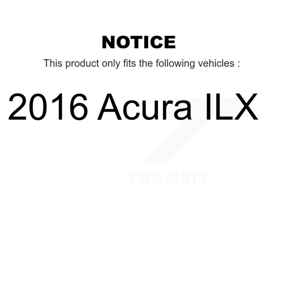Front Rear Wheel Hub Bearings Assembly Coated Disc Brake Rotors And Semi-Metallic Pads Kit (10Pc) For 2016 Acura ILX KBB-107407