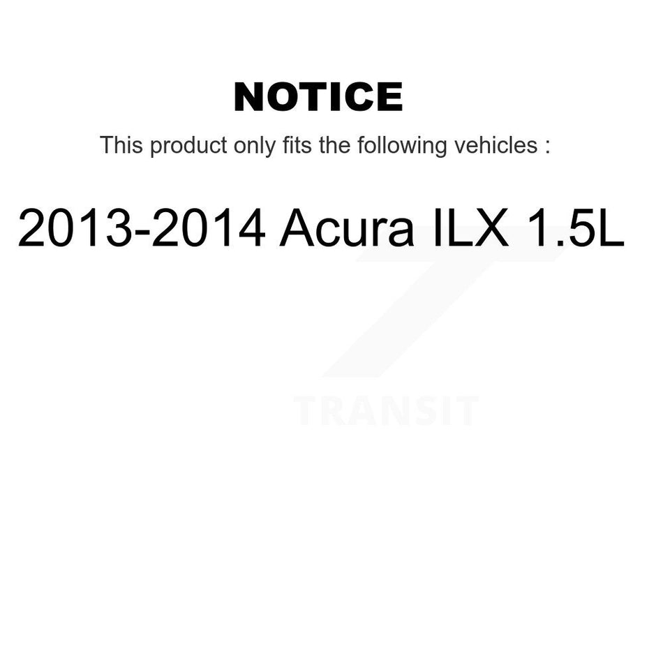 Front Rear Wheel Hub Bearings Assembly Coated Disc Brake Rotors And Semi-Metallic Pads Kit (10Pc) For 2013-2014 Acura ILX 1.5L KBB-113176