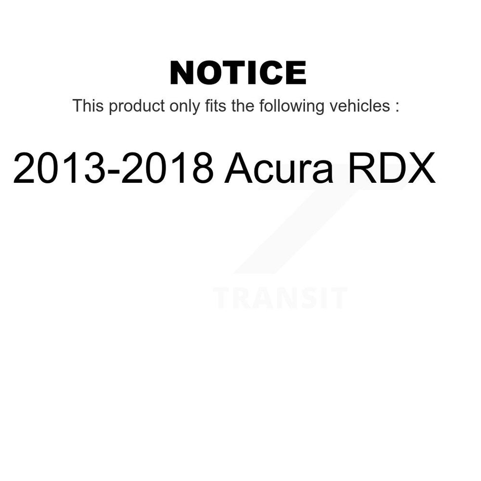 Front Wheel Bearing With Disc Brake Rotors And Ceramic Pads Kit For 2013-2018 Acura RDX KBB-118647