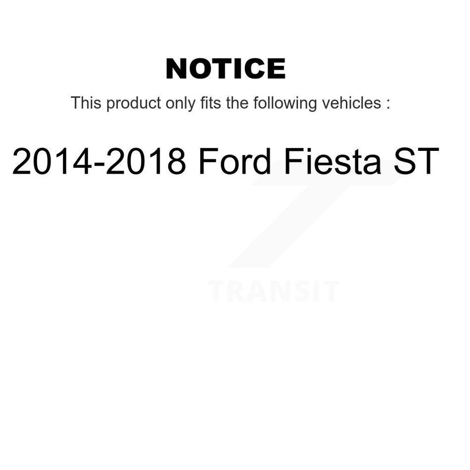 Front Wheel Bearing With Disc Brake Rotors And Ceramic Pads Kit For 2014-2018 Ford Fiesta ST KBB-118804