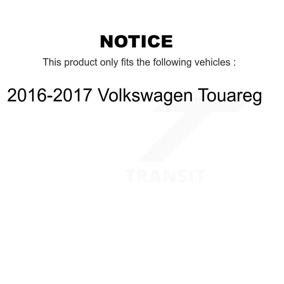 Front Rear Wheel Hub Bearings Assembly Coated Disc Brake Rotors And Ceramic Pads Kit (10Pc) For 2016-2017 Volkswagen Touareg KBB-123189