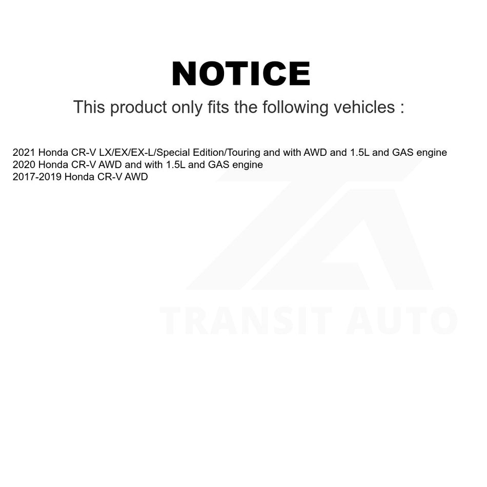 Front Rear Wheel Hub Bearings Assembly Disc Brake Rotors And Ceramic Pads Kit (10Pc) For Honda CR-V KBB-123288