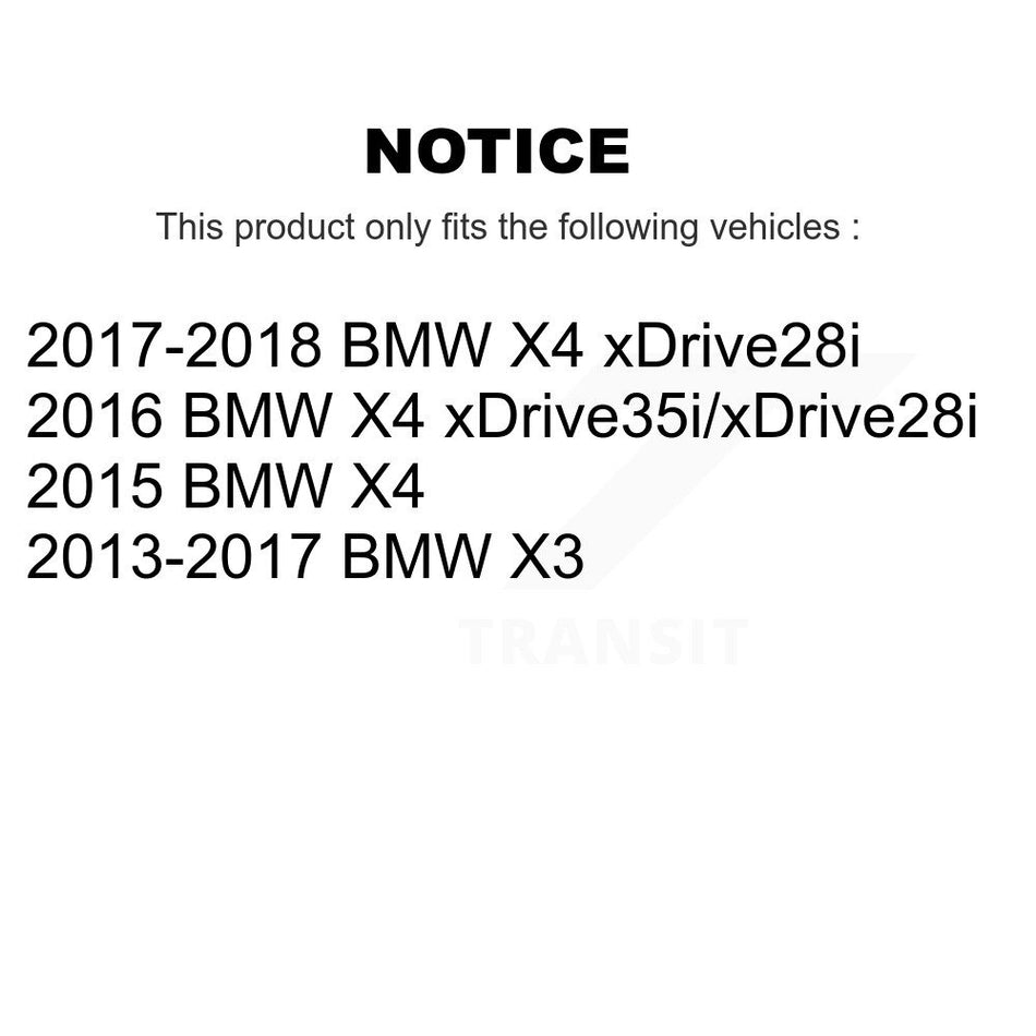 Front Rear Hub Bearings Assembly Disc Brake Rotors And Ceramic Pads Kit (10Pc) For BMW X3 X4 KBB-124002