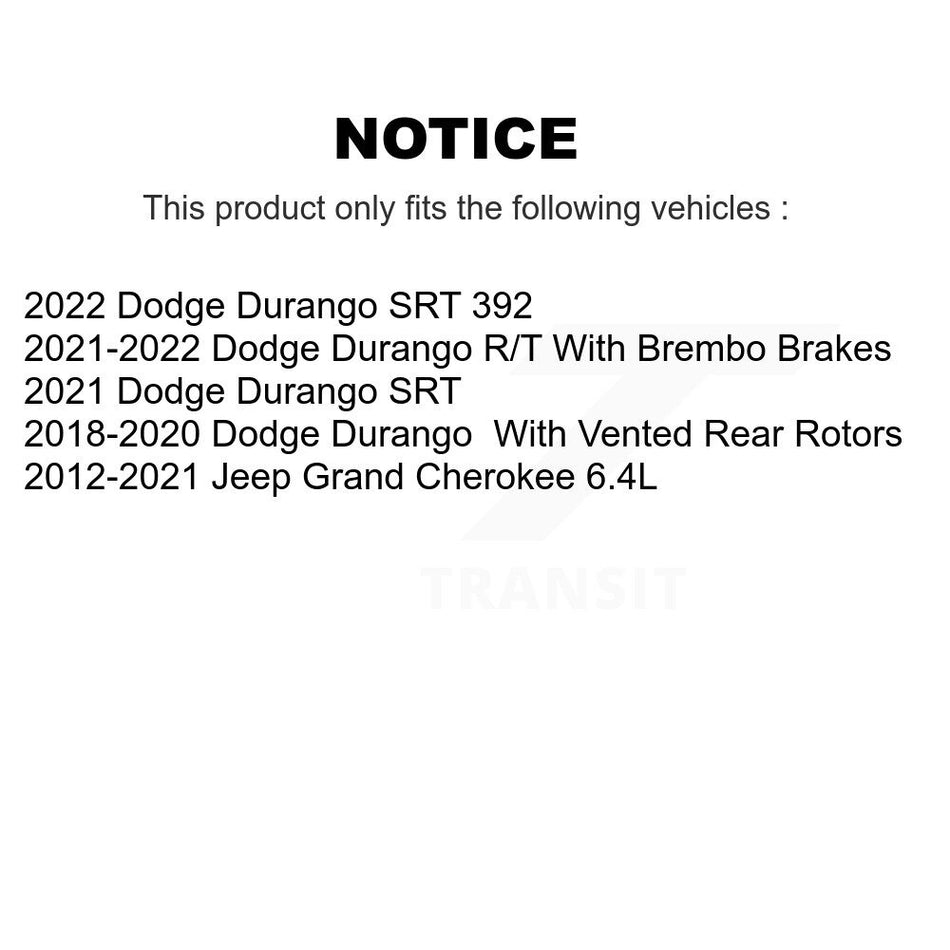 Front Rear Ceramic Brake Pads And Parking Shoes Kit For Jeep Grand Cherokee Dodge Durango KCN-100098