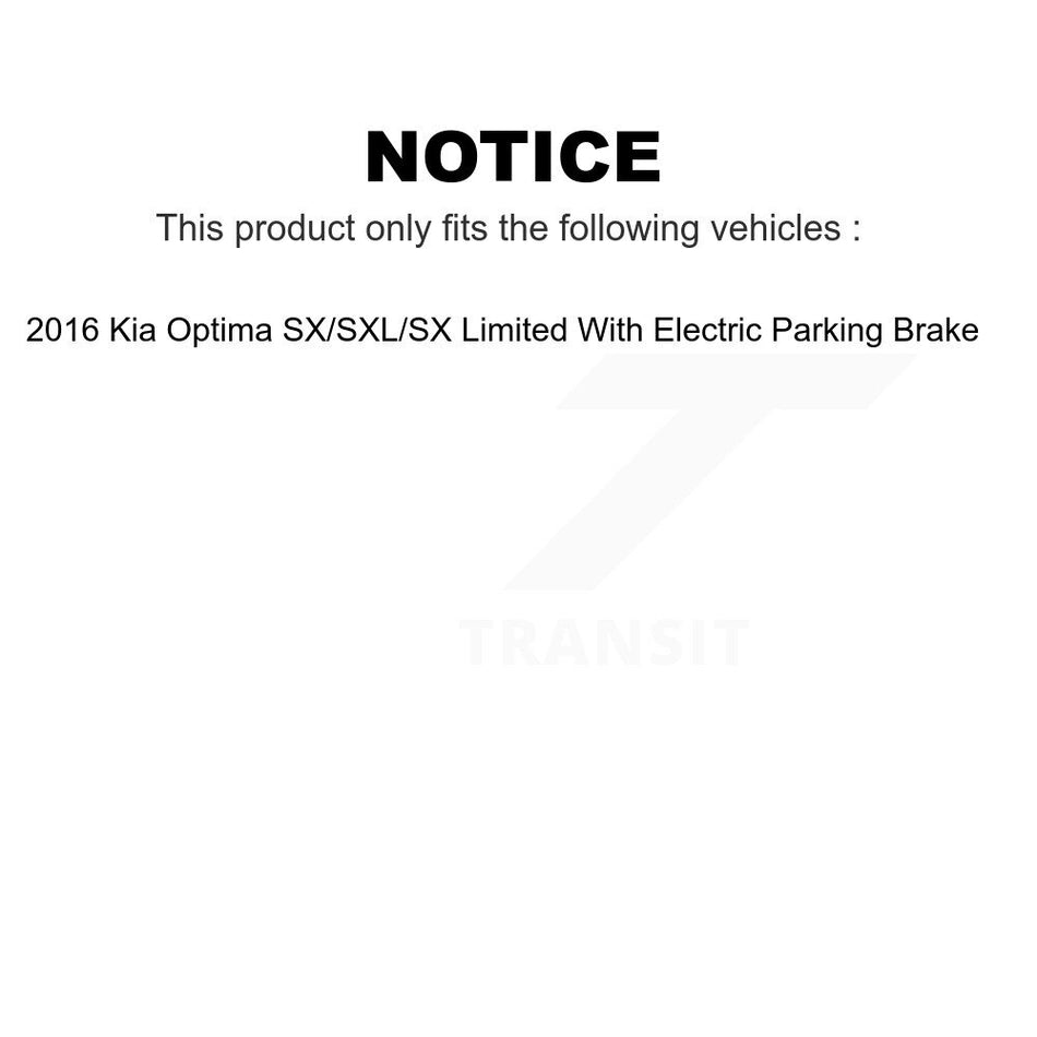 Front Rear Ceramic Brake Pads And Parking Shoes Kit For 2016 Kia Optima SX SXL Limited With Electric KCN-100262