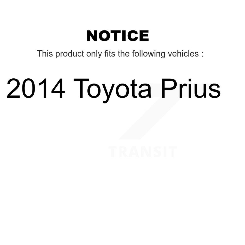Front Rear Ceramic Brake Pads And Drum Shoes Kit For 2014 Toyota Prius KCN-100333